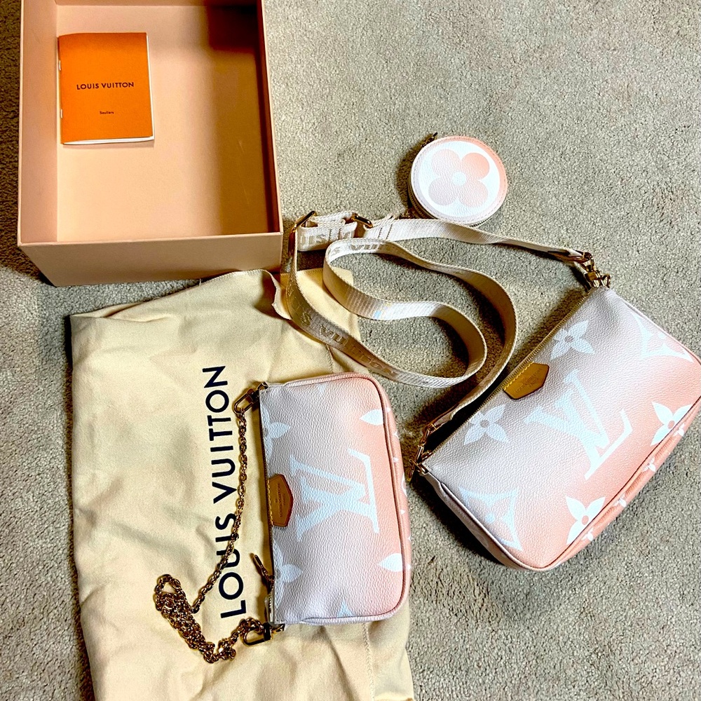 Louis Vuitton Pochette By The Pool Edition Full Set 2 Straps Cross Body Bag